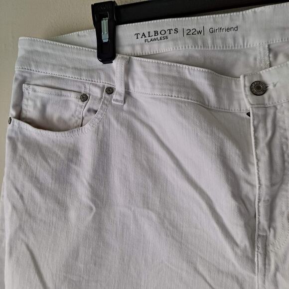 Talbots Women's White Flawless Girlfriend Ankle Jeans - Size 22W - Picture 8 of 10